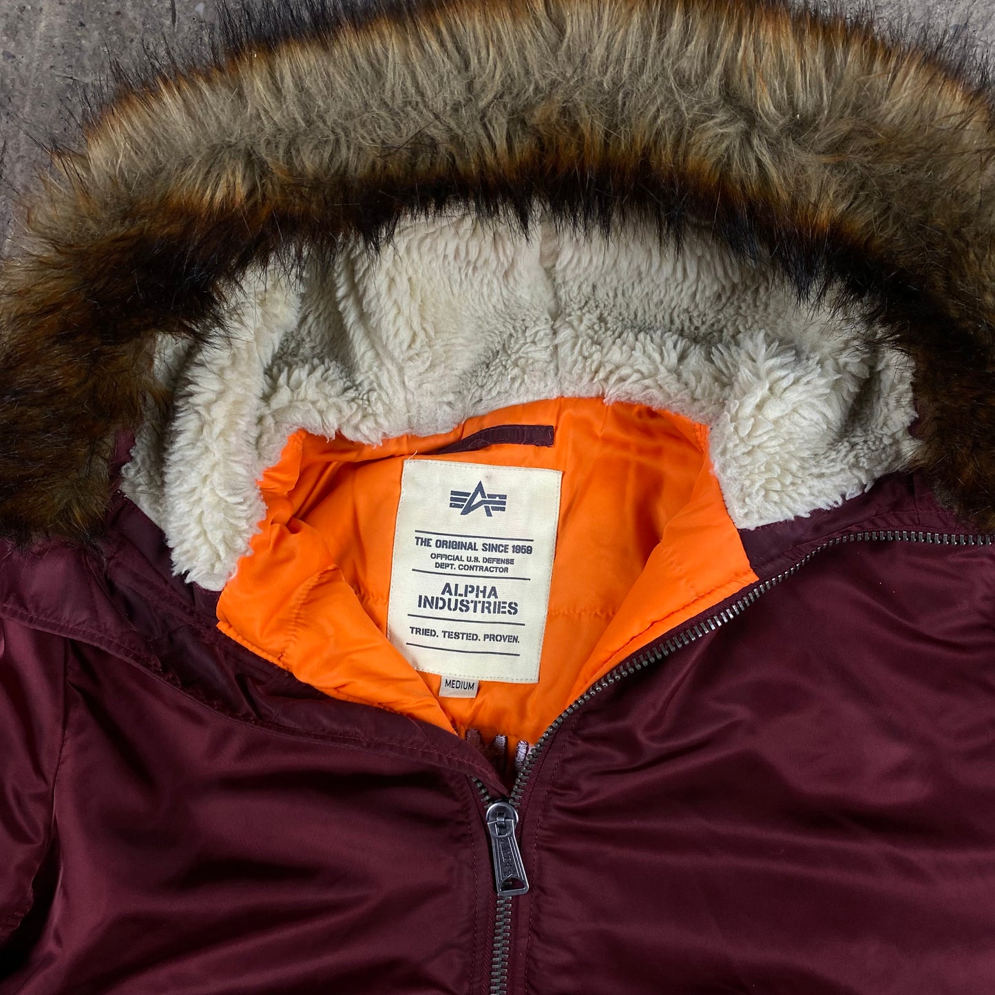 BORING ALPHA FUR HOOD BOMBER