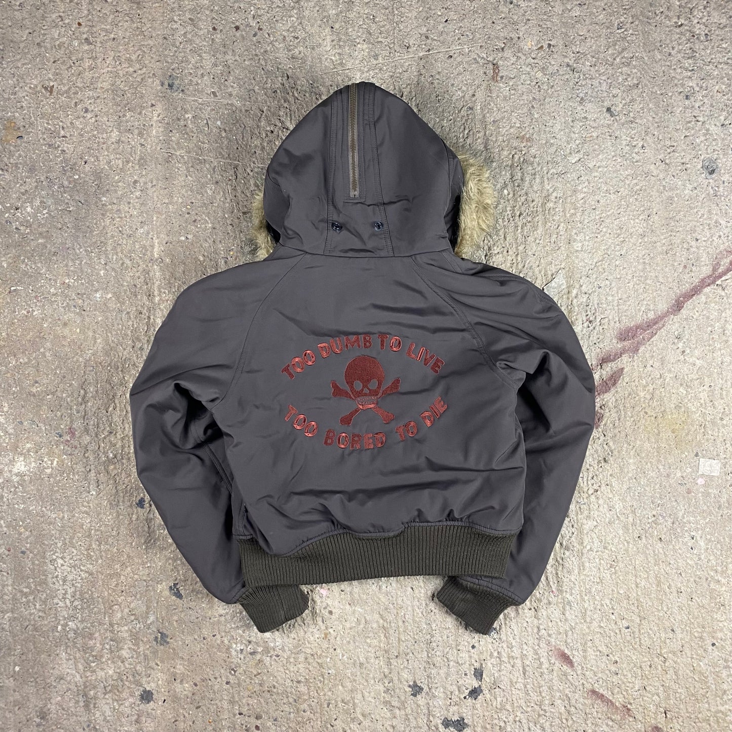 BORING ALPHA ZIP HOOD BOMBER