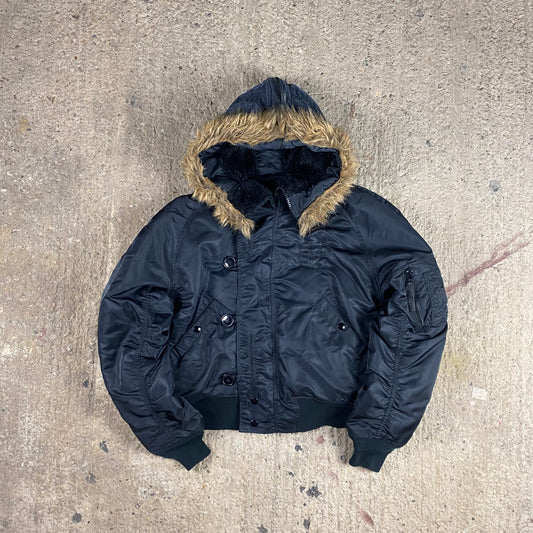 BORING ALPHA ZIP HOOD BOMBER