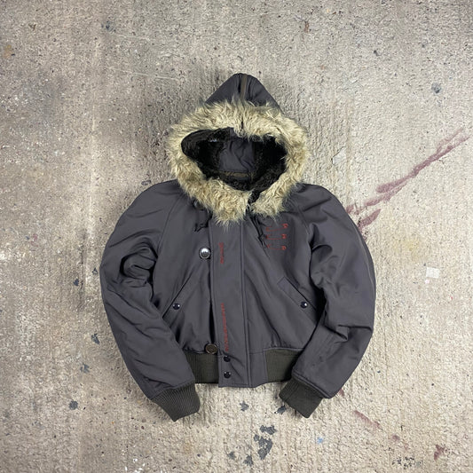 BORING ALPHA ZIP HOOD BOMBER